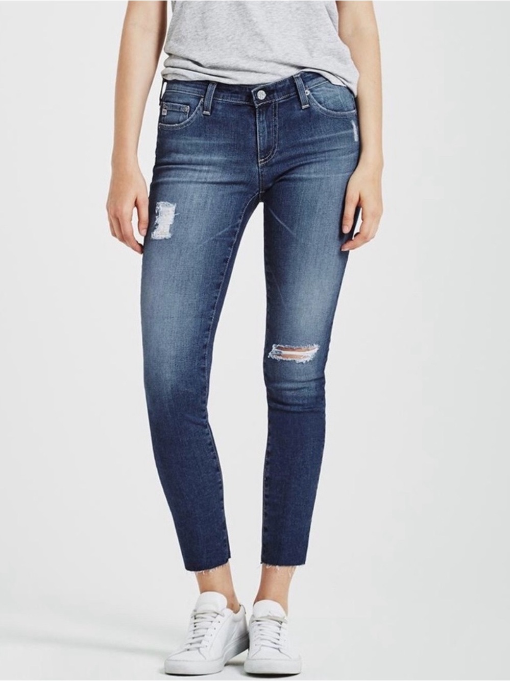 AG The Legging Women’s Distressed Skinny Jeans - Blue